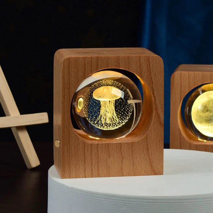 3d Galaxy Solar System Crystal Ball Night Light