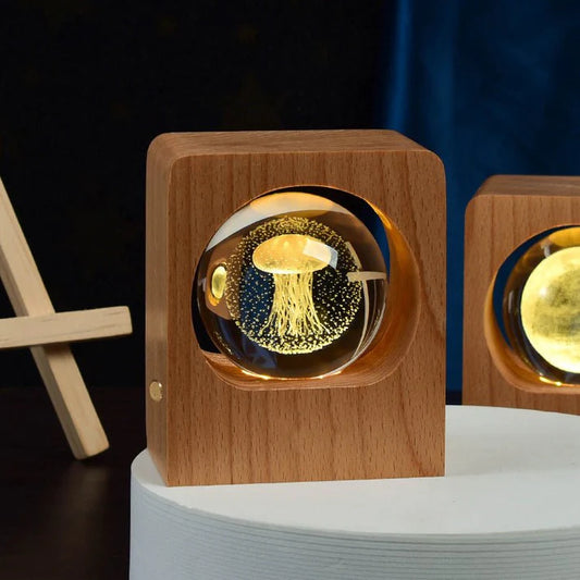 3d Galaxy Solar System Crystal Ball Night Light