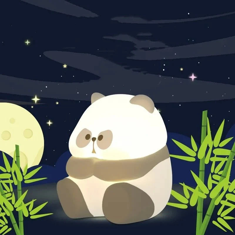 Creative Fashion Panda-shaped Lamp Silicone Night Light Home Decor